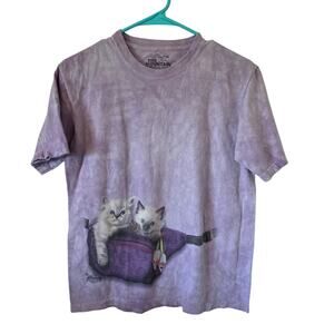 The Mountain Fanny Pack Kittens Short Sleeve Tee Youth Size XL Purple
